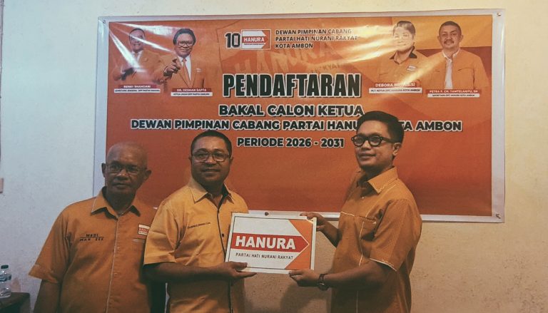 Hadiyanto Junaidi Resmi “Ambil Start” Dalam Bursa Calon Ketua DPC Hanura Ambon