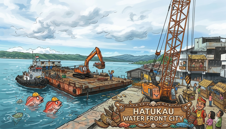 Wujudkan “Hatukau Water Front City” , Besok “Groundbreaking” Pasar Apung Batu Merah