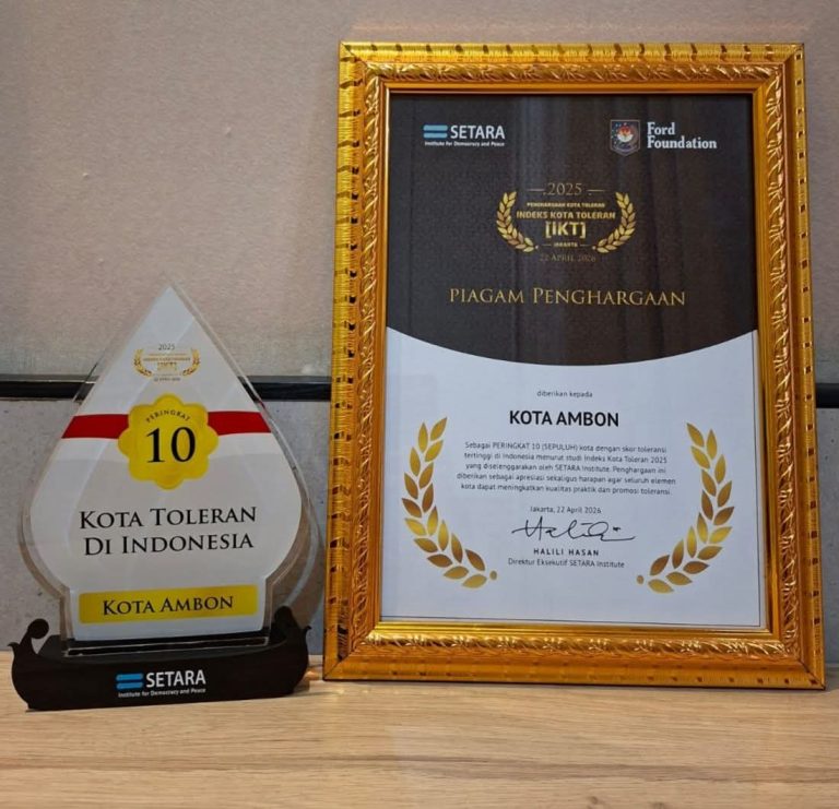 Ambon Berhasil Masuk 10 Besar Kota Paling “Toleran di Indonesia”
